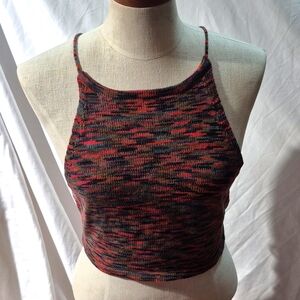 Shein Colorful Knitted CrisCross Tie In The Back Tank Size S